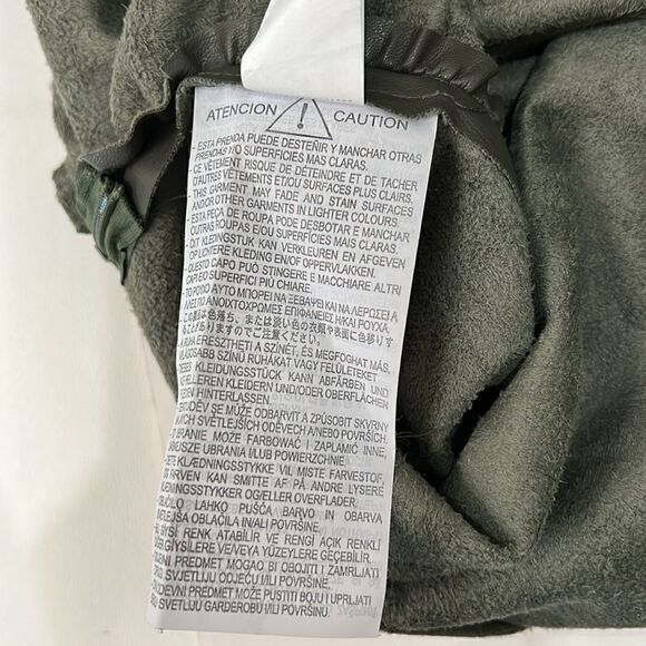 Zara Dress Small Green Leather Effect Strapless Bandeau Ruched Bodycon Tube Top - Picture 13 of 14